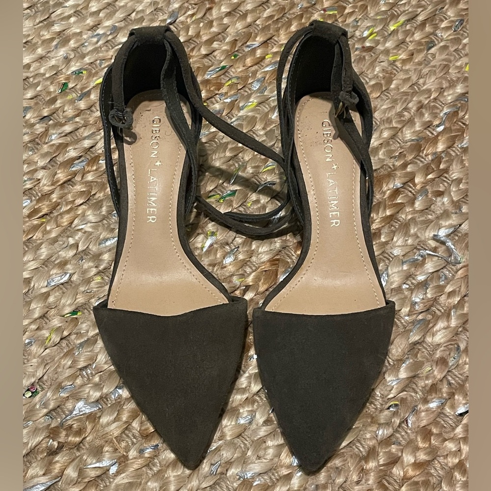 New Gibson Latimer Size 6 Dark Forest Green Block Heel Sandals